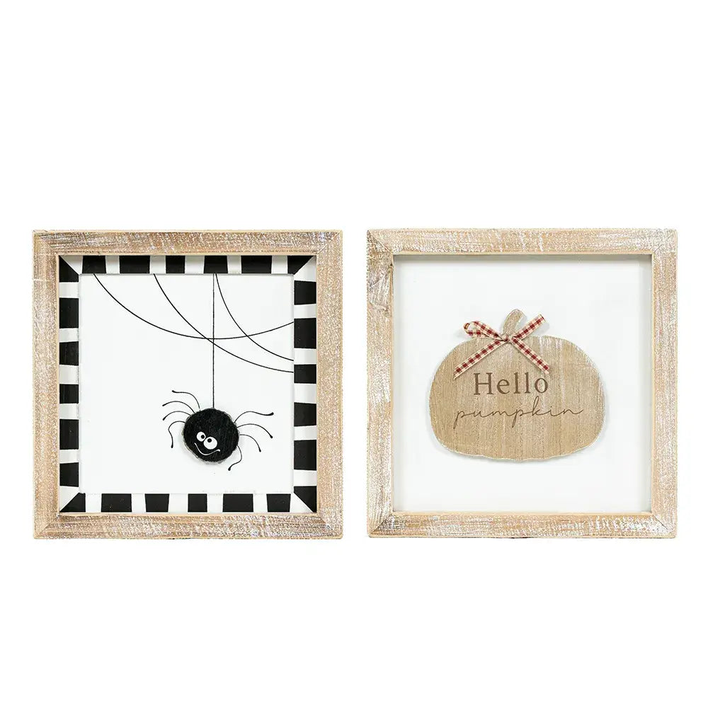 SPIDER/PUMPKIN Reversible Sign