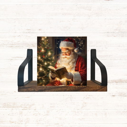 Santa Reading Block