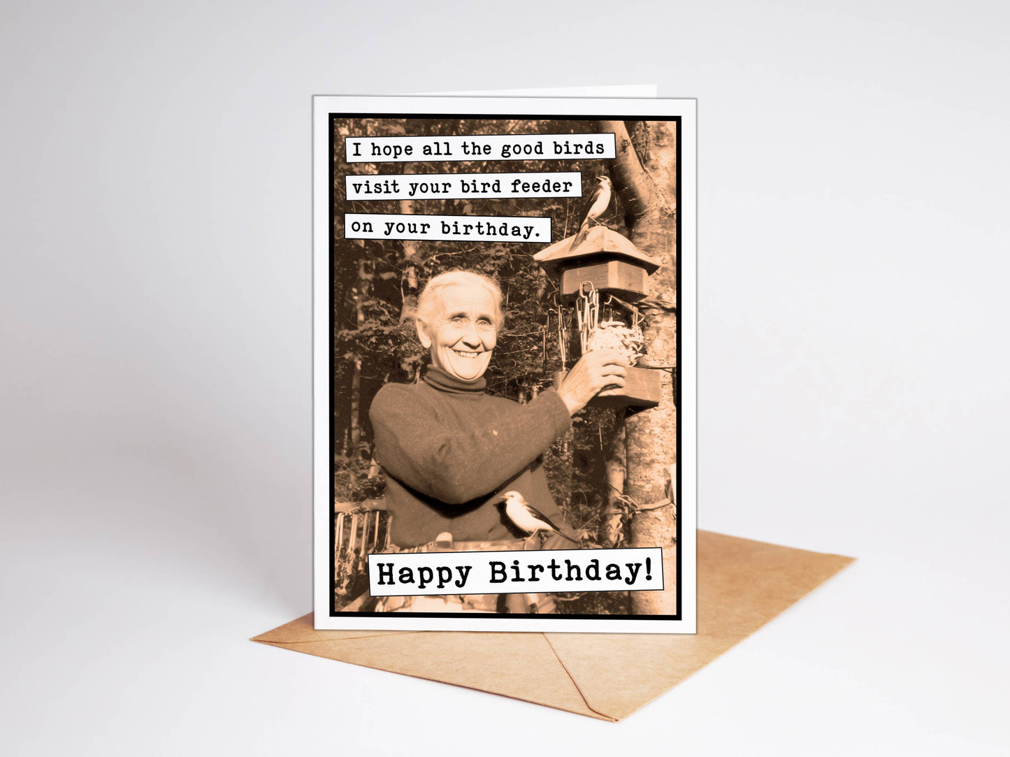 Bird Feeder Birthday Card