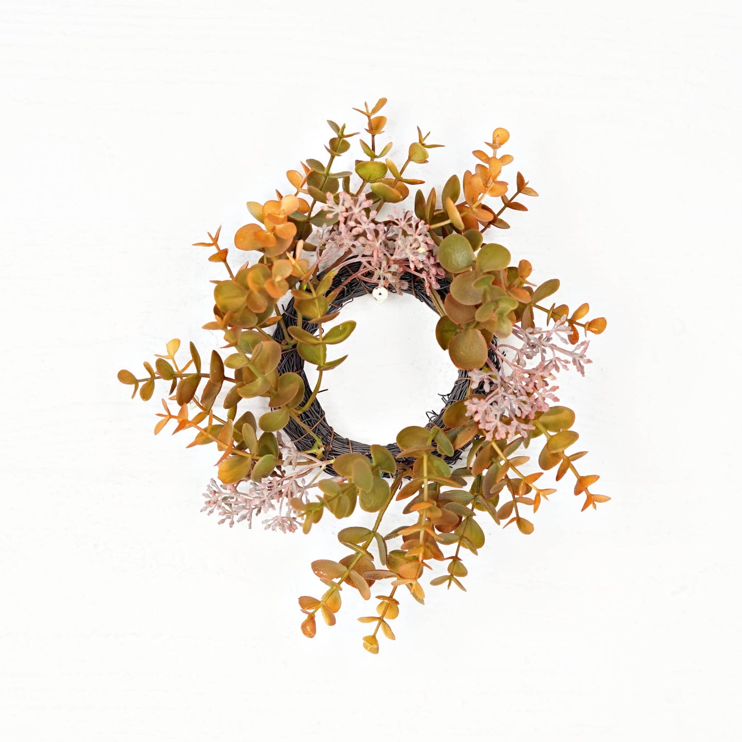 10in(3)Twig Wreath-Fall Mix Seeded Eucalyptus
