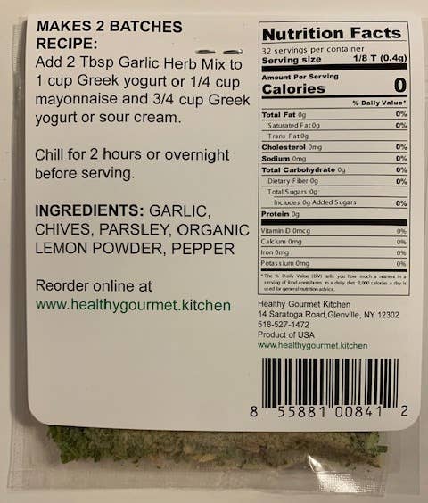 Garlic Herb Dip Mix
