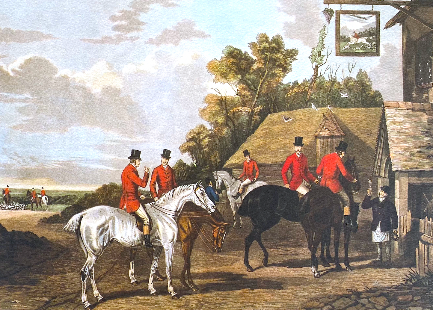 Antique English Hunt Framed Art