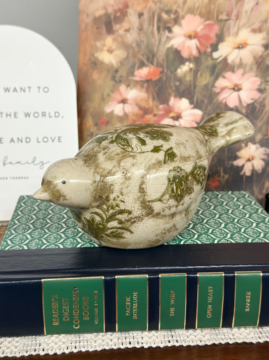 Ceramic Botanical Bird
