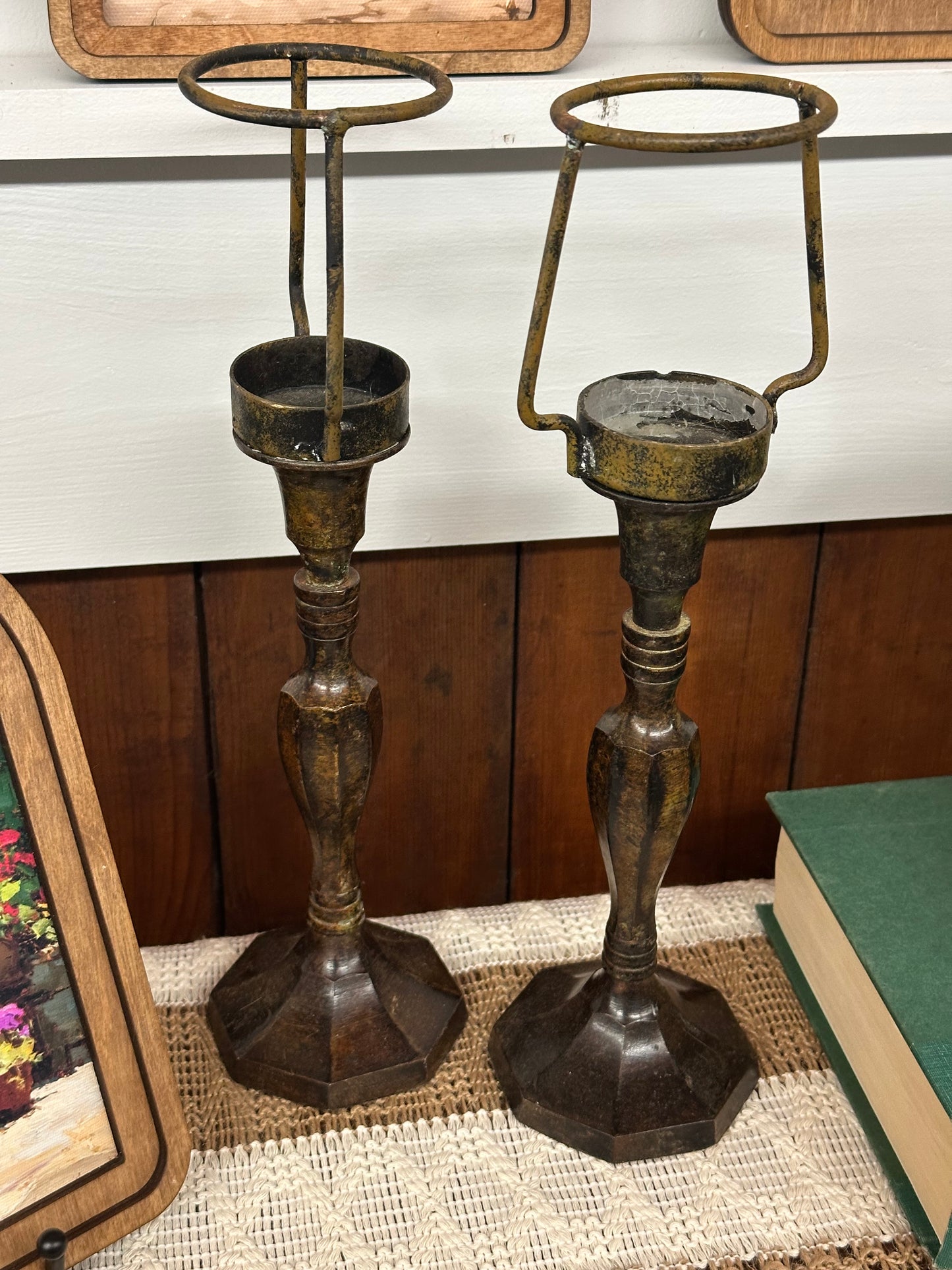 Metal Candlesticks, set of 2