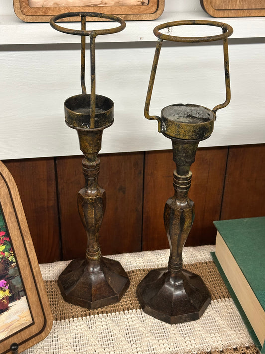 Metal Candlesticks, set of 2