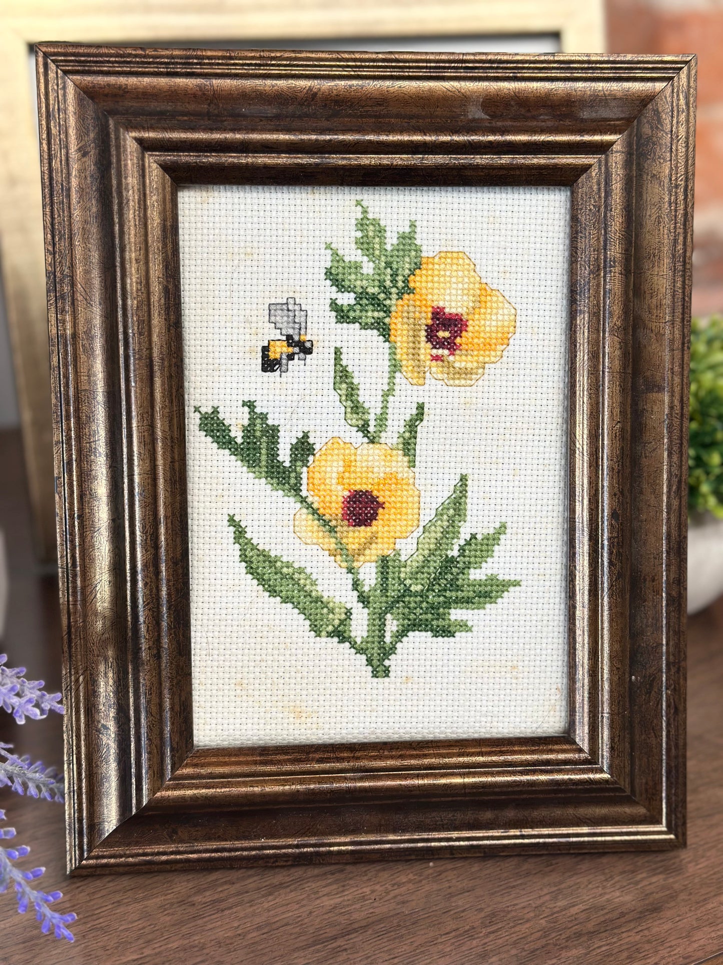 Vintage Framed Cross Stitch