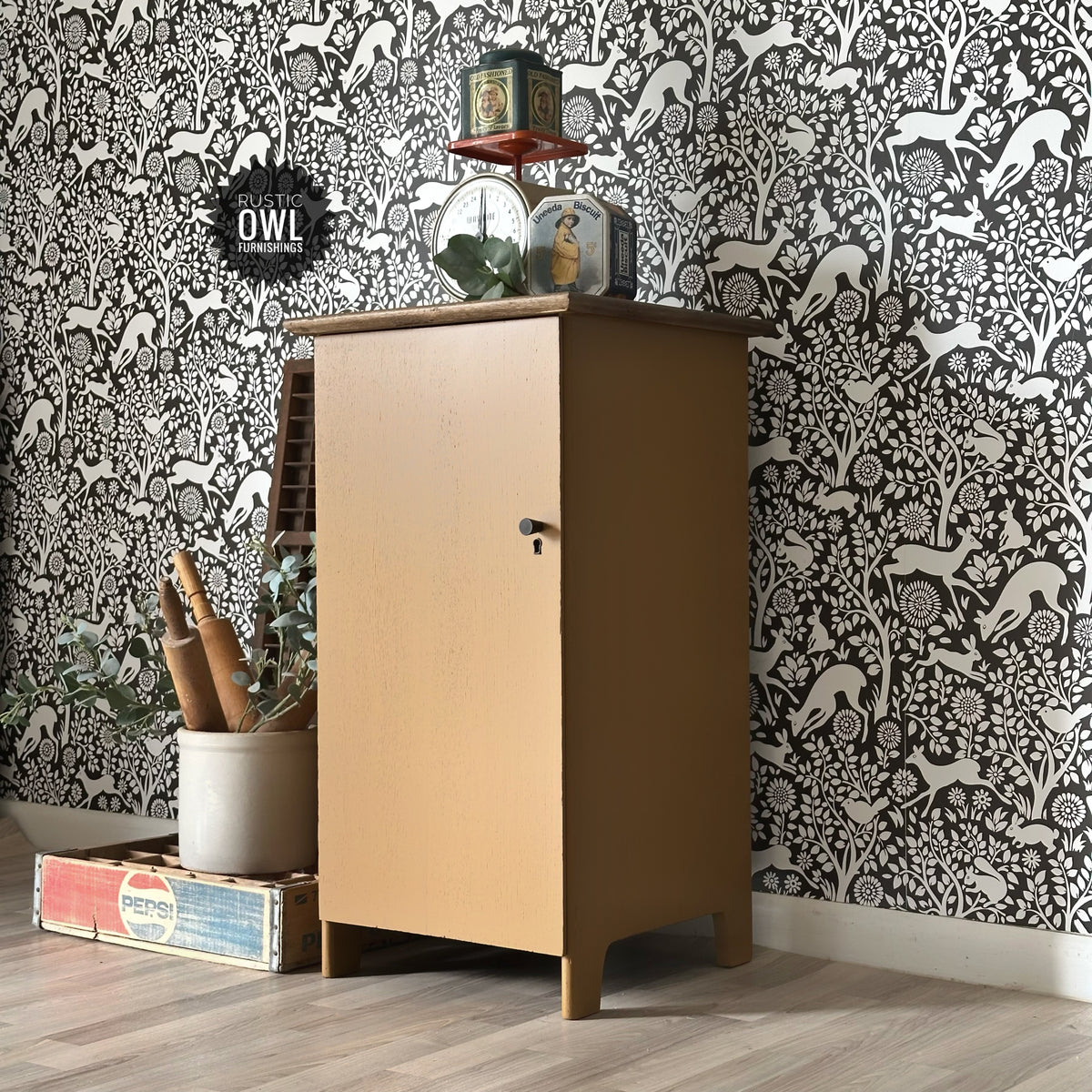 Golden Suede Oak Cabinet