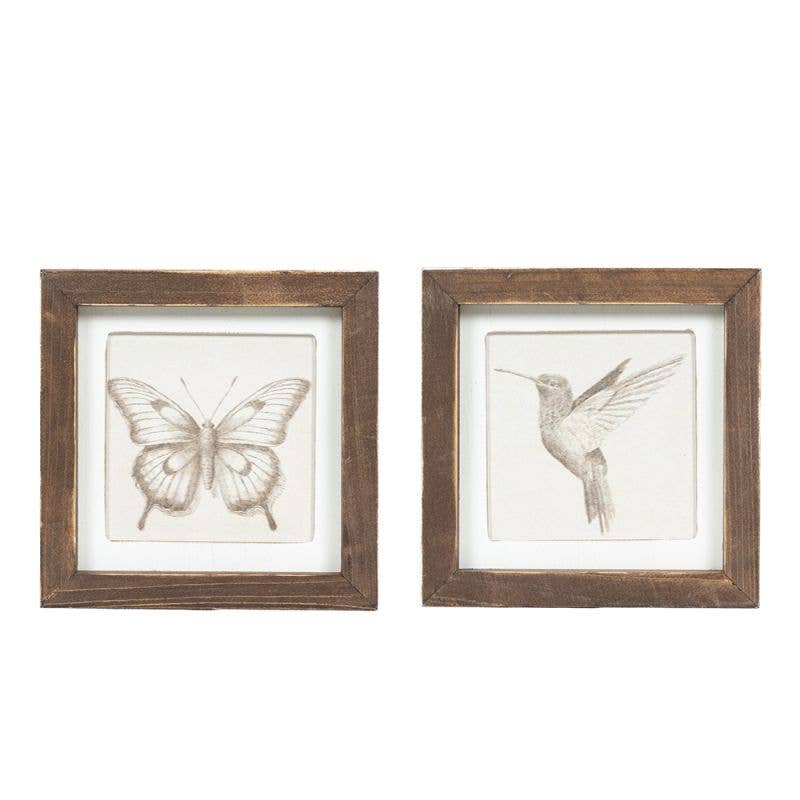 Hummingbird/Butterfly Reversible Sign