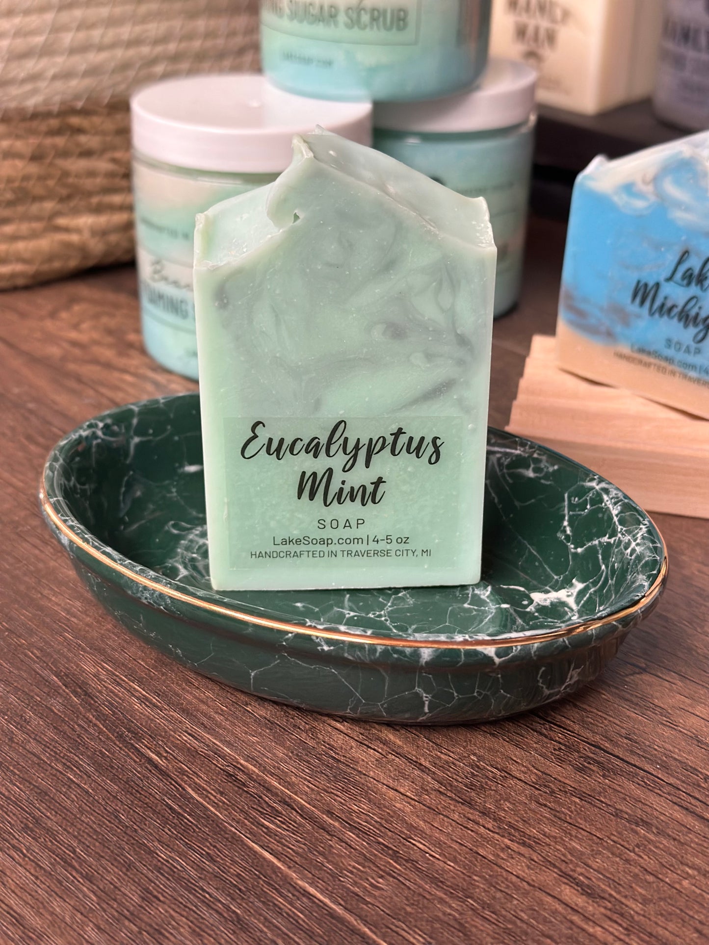 Green Marble Ceramic Soap Dish