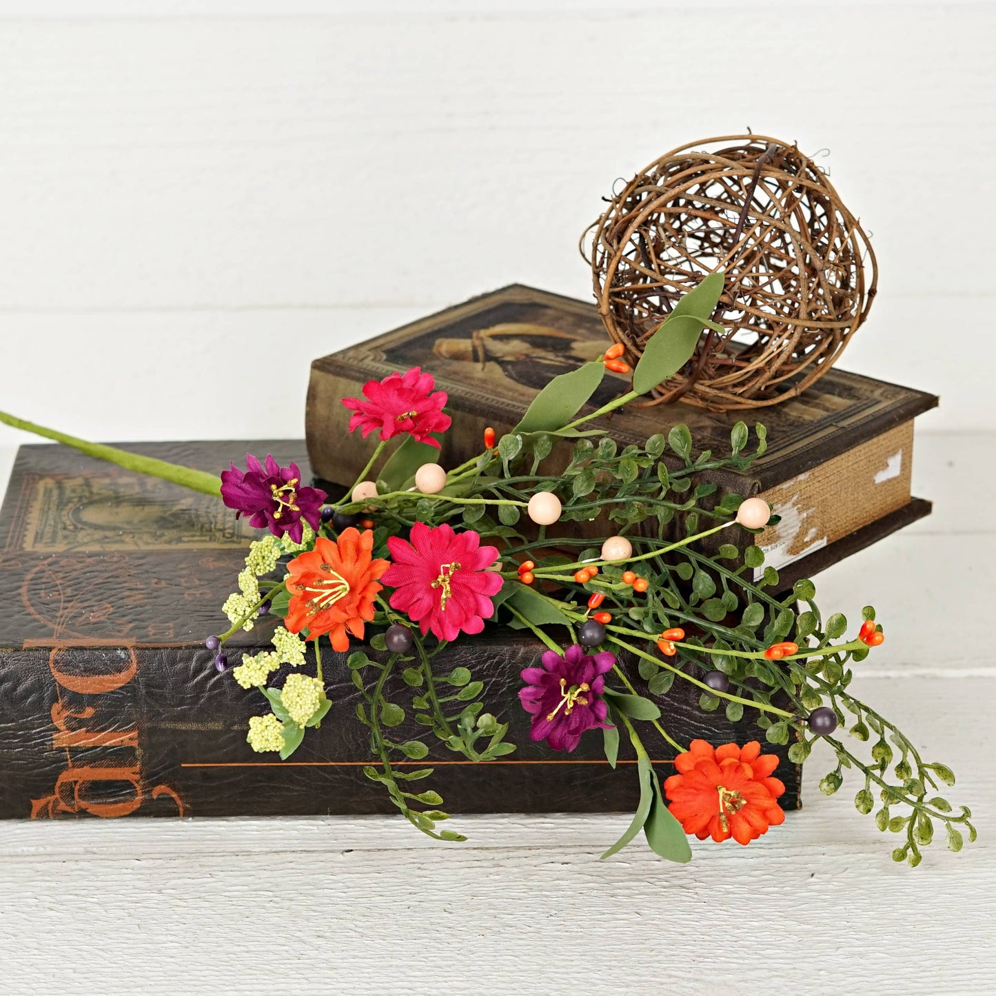 Hibiscus with Boxwood Stem-18in