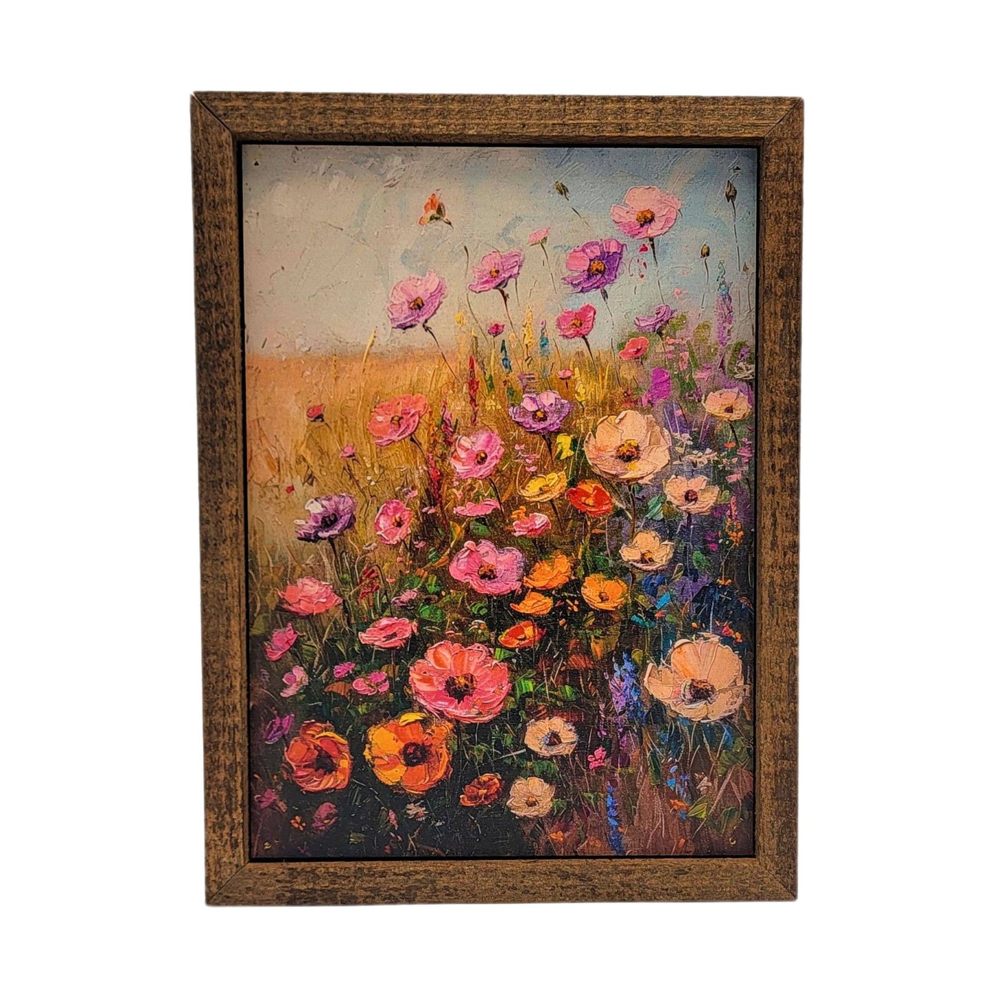 Vertical Flower Print Home Decor Wall Signs - Wall Accents