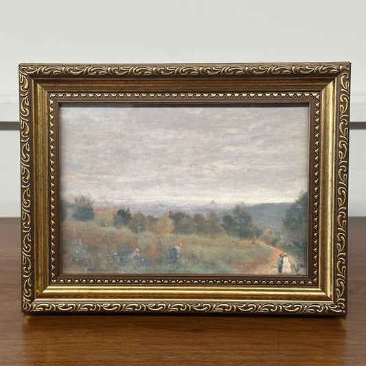 French Fields Landscape Antique Framed Art