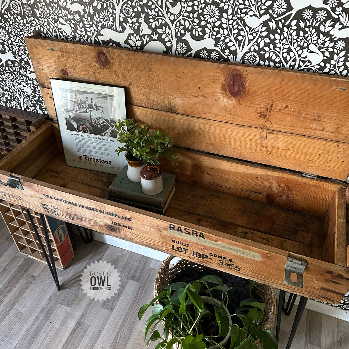 USA Ammo Crate Console Table