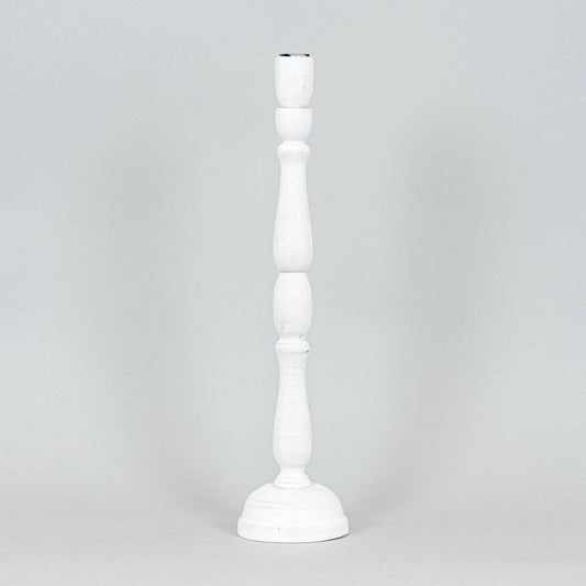 Tall White Taper Candle Holder