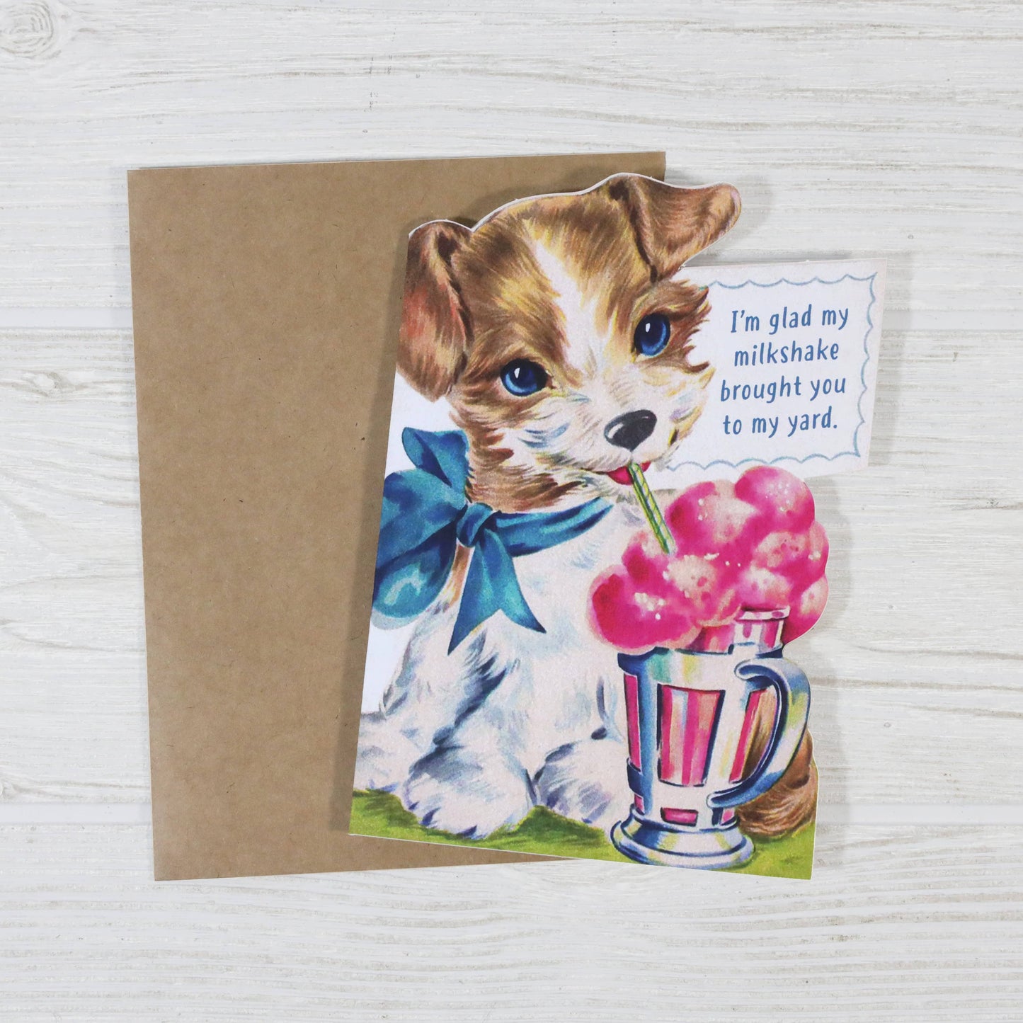 Milkshake Theme Valentines Card