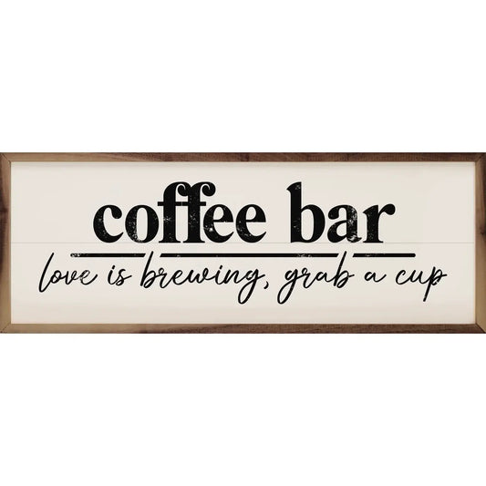Coffee Bar Love Is Brewing White