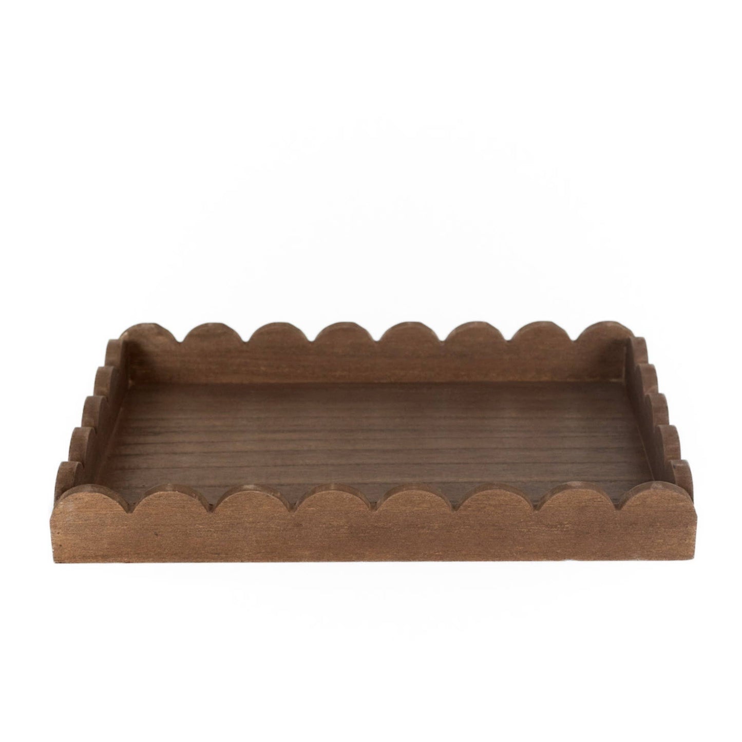 Scallop tray, espresso
