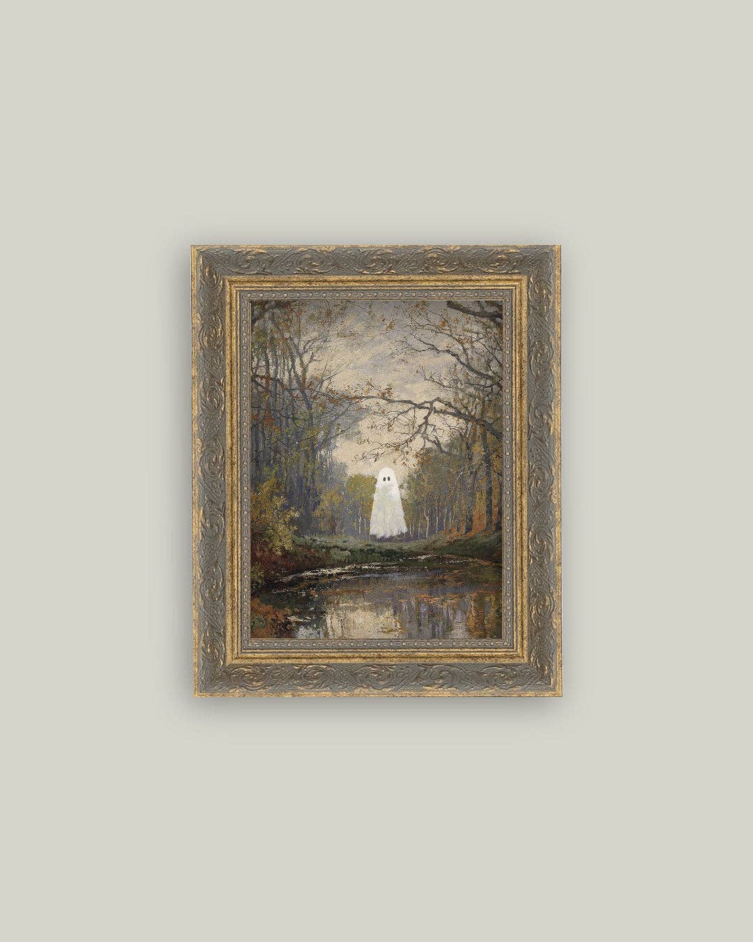 Ghost in the Woods Framed Antique Art