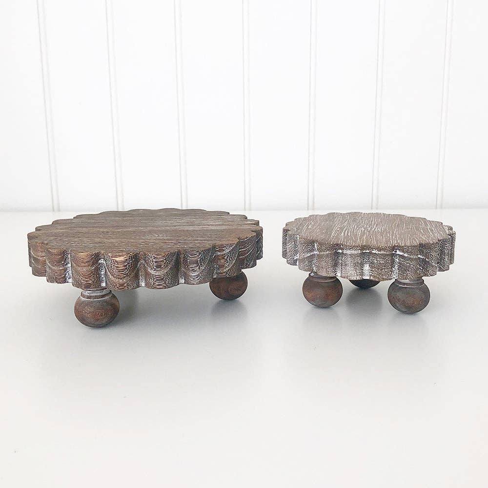 Foundations Decor Mini Scalloped Risers (Set of 2)