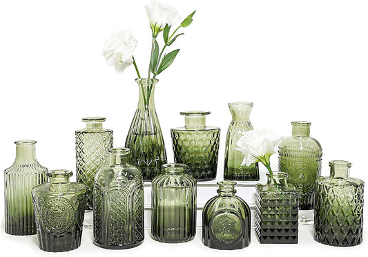 Vintage Glass Bud Vases, Assorted