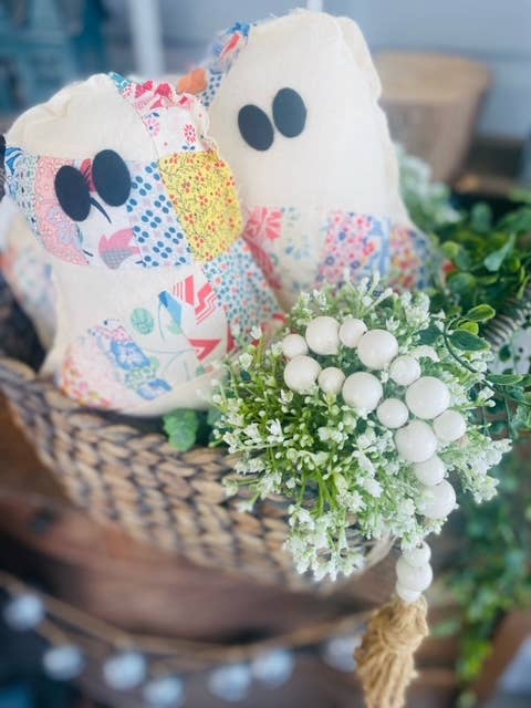 Handmade Vintage Quilt Ghost Pillow