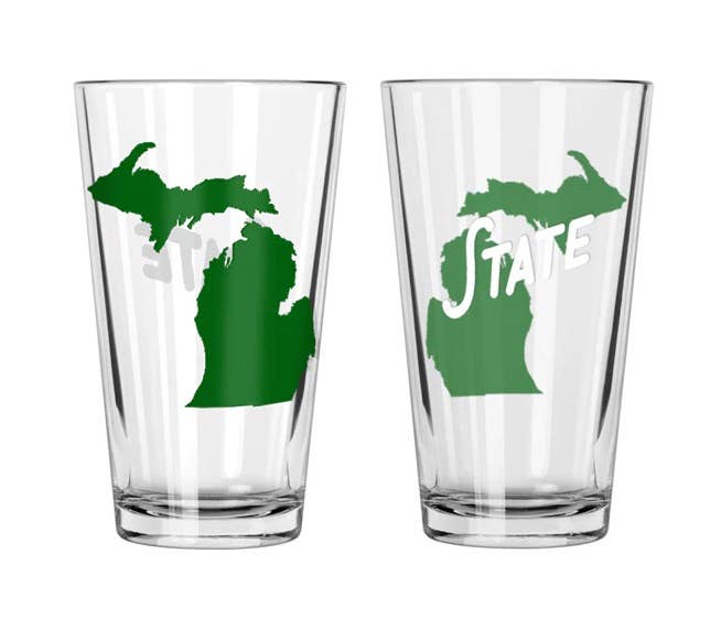 Collegiate Pint Glass - Michigan State