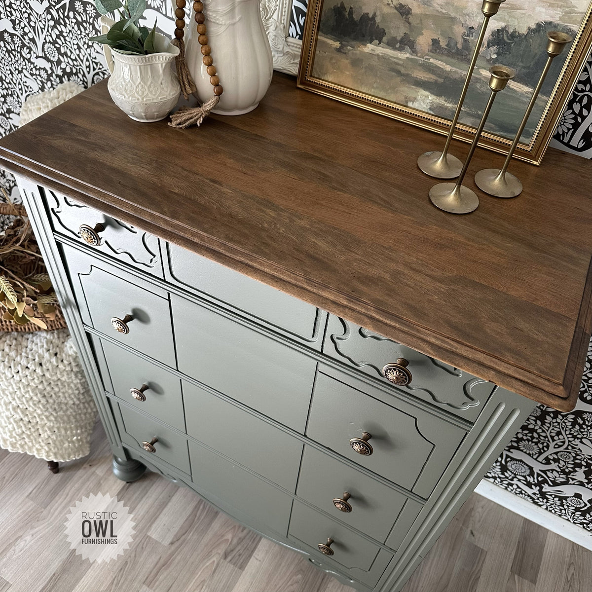Vintage Highboy Dresser