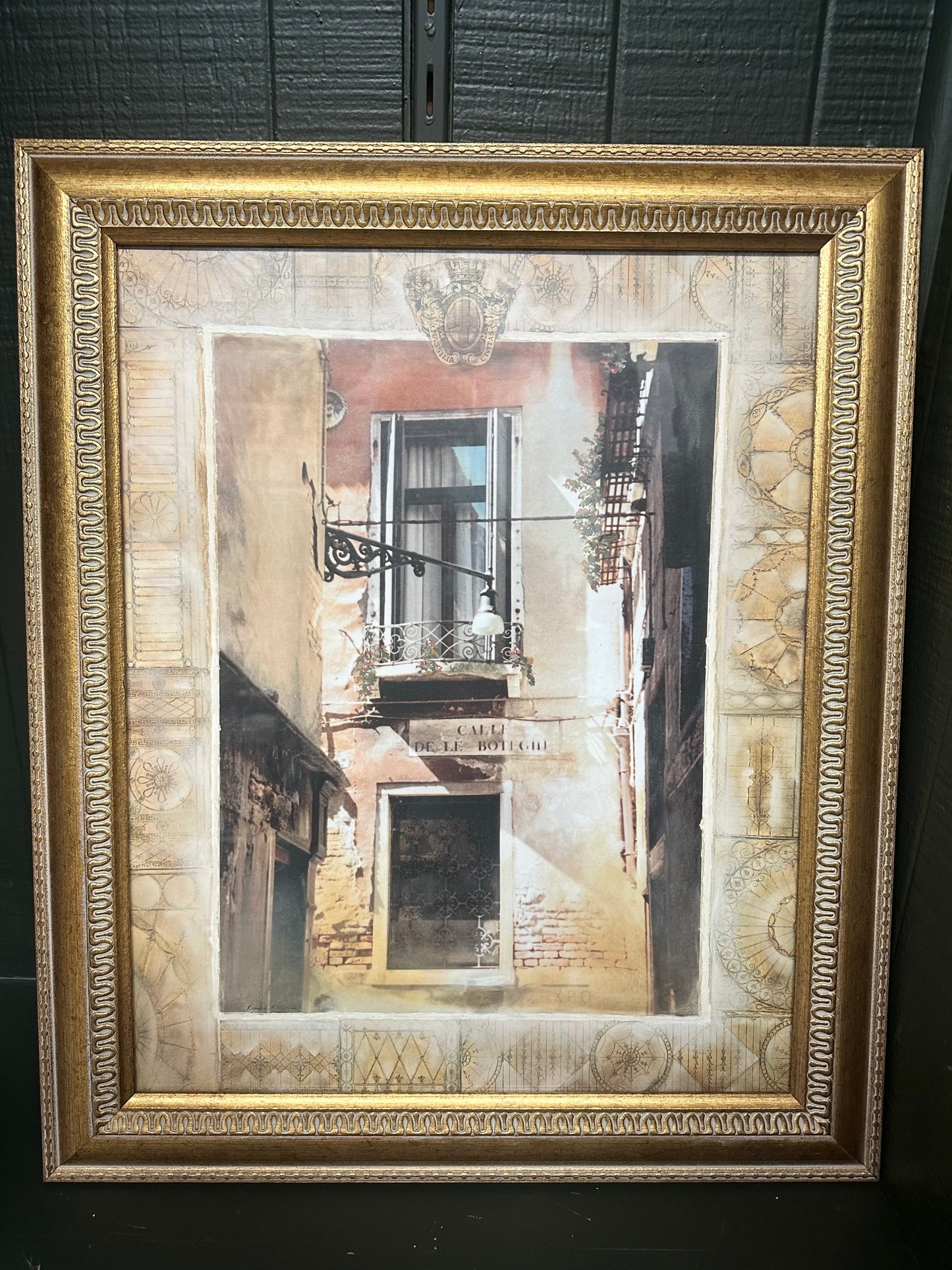 Vintage Jonathan Pike Venetian Framed Art