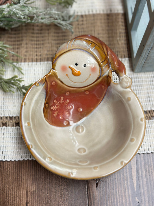 Snowman Trinket Dish