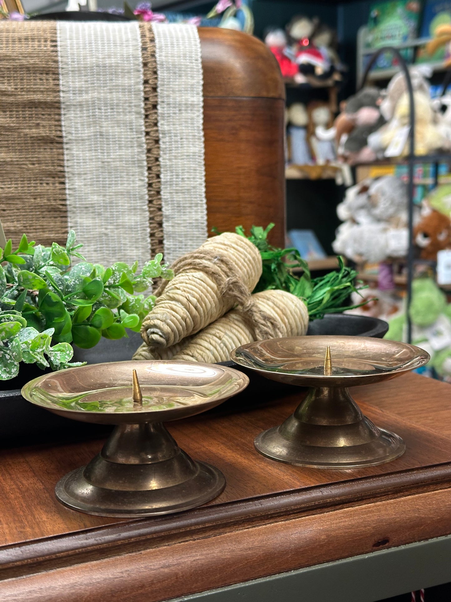 Solid Brass Pillar Candle Holder