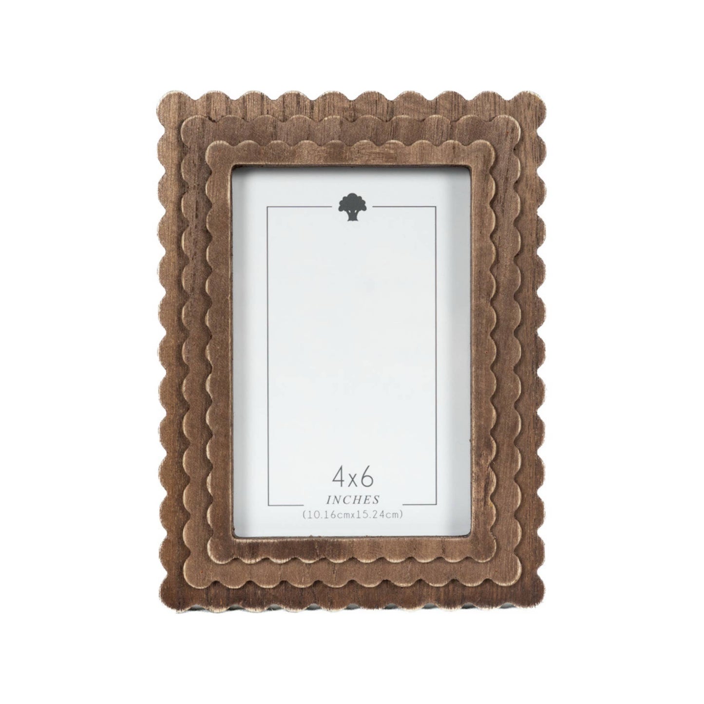 4x6 scallop photo frame espresso