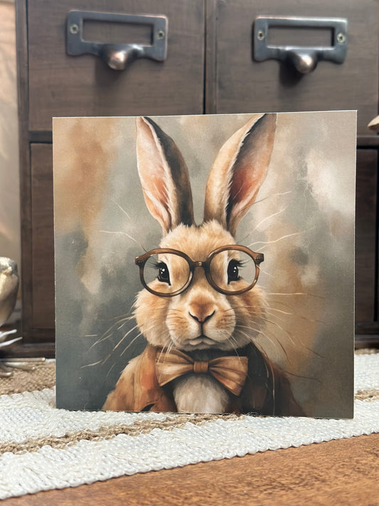 Rabbit w/ Glasses & Tie