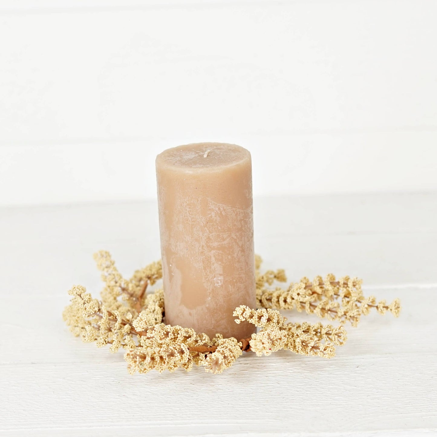 Beige Millet Berry Candle Ring
