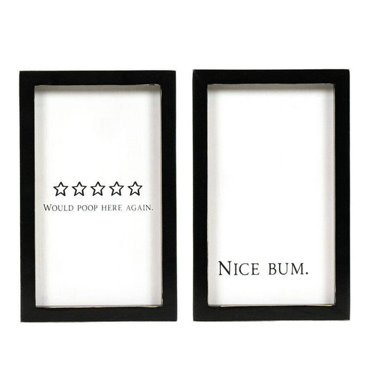 Bum/Poo Reversible Sign