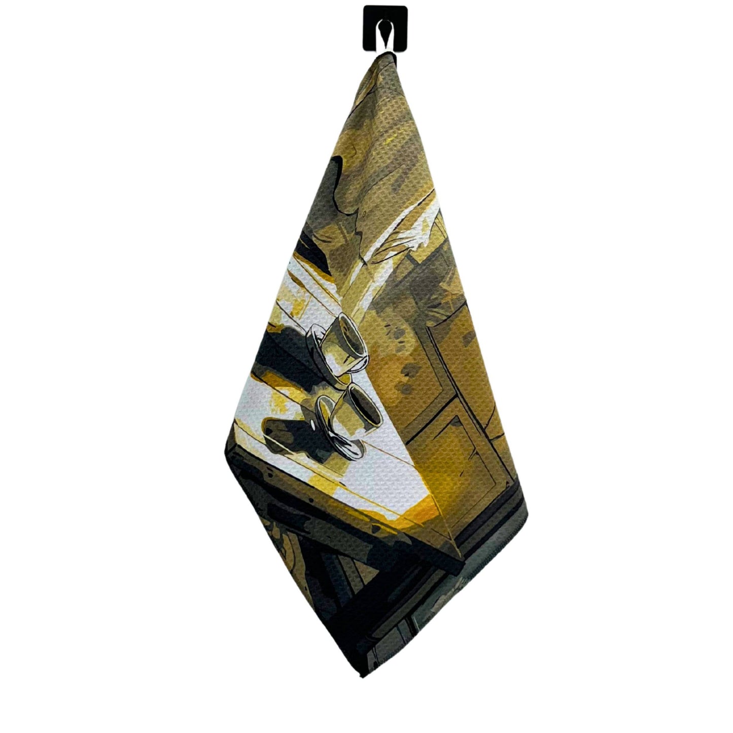 Ghost doing Dishes Halloween Waffle Towels - Fall Decor