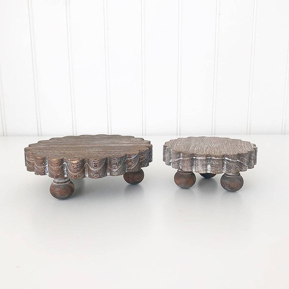 Foundations Decor Mini Scalloped Risers (Set of 2)