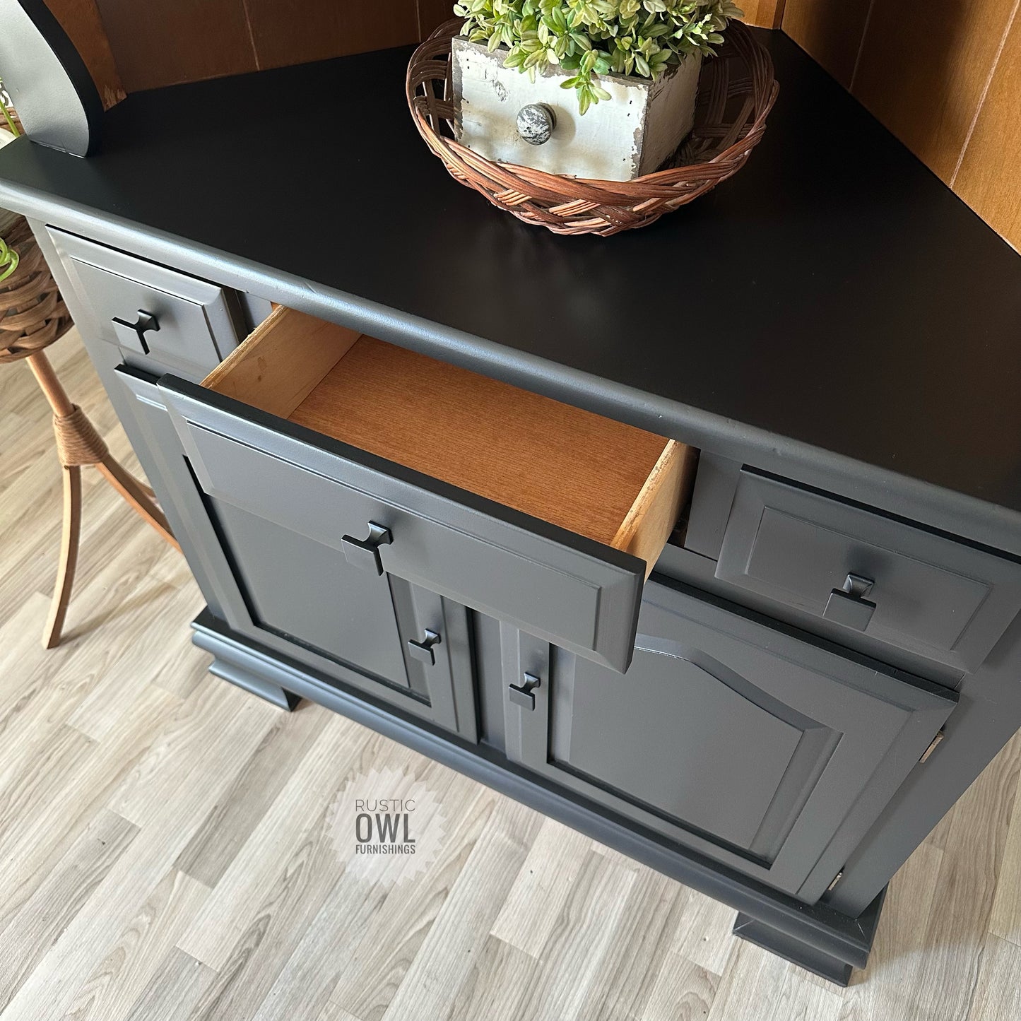 Black Corner Hutch
