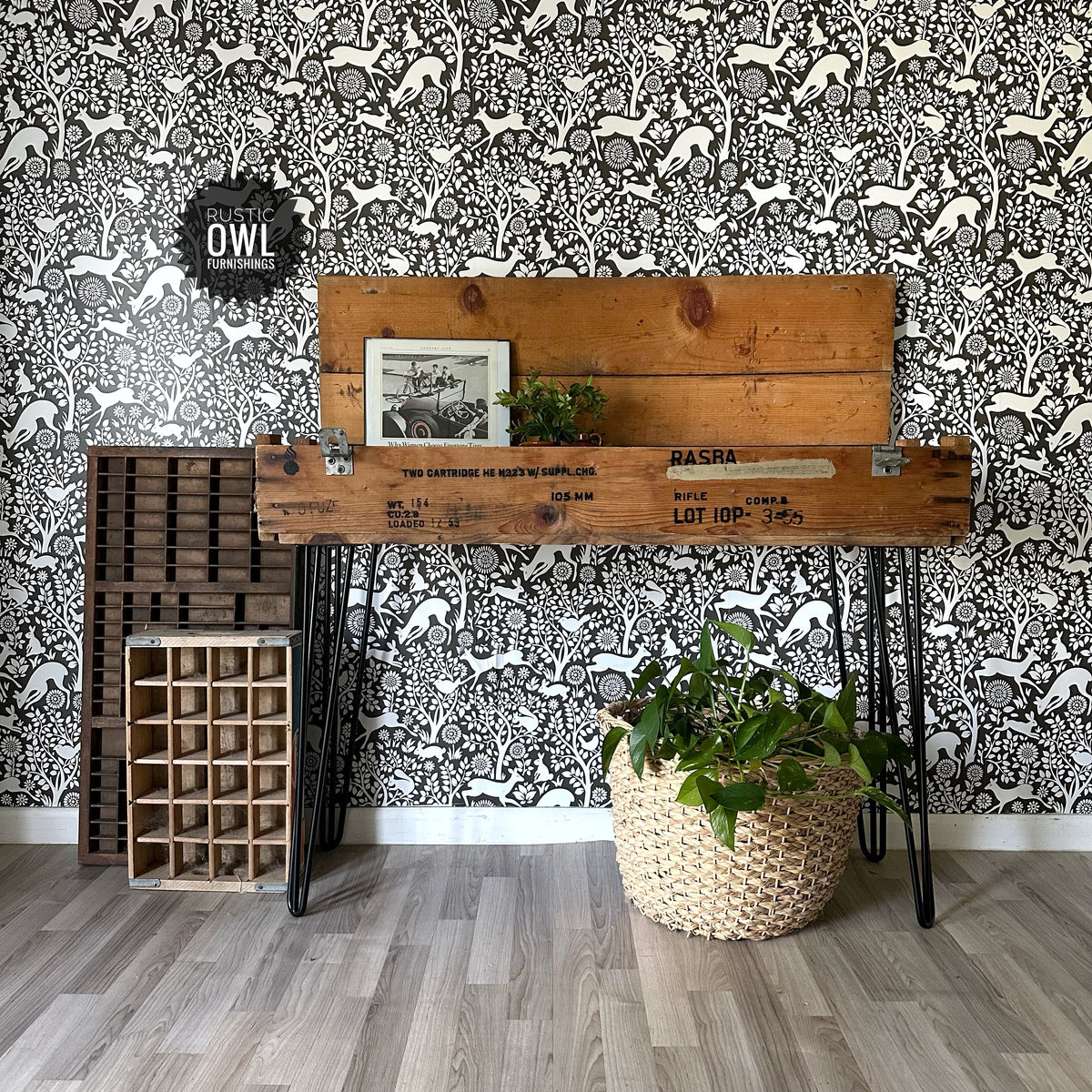 USA Ammo Crate Console Table