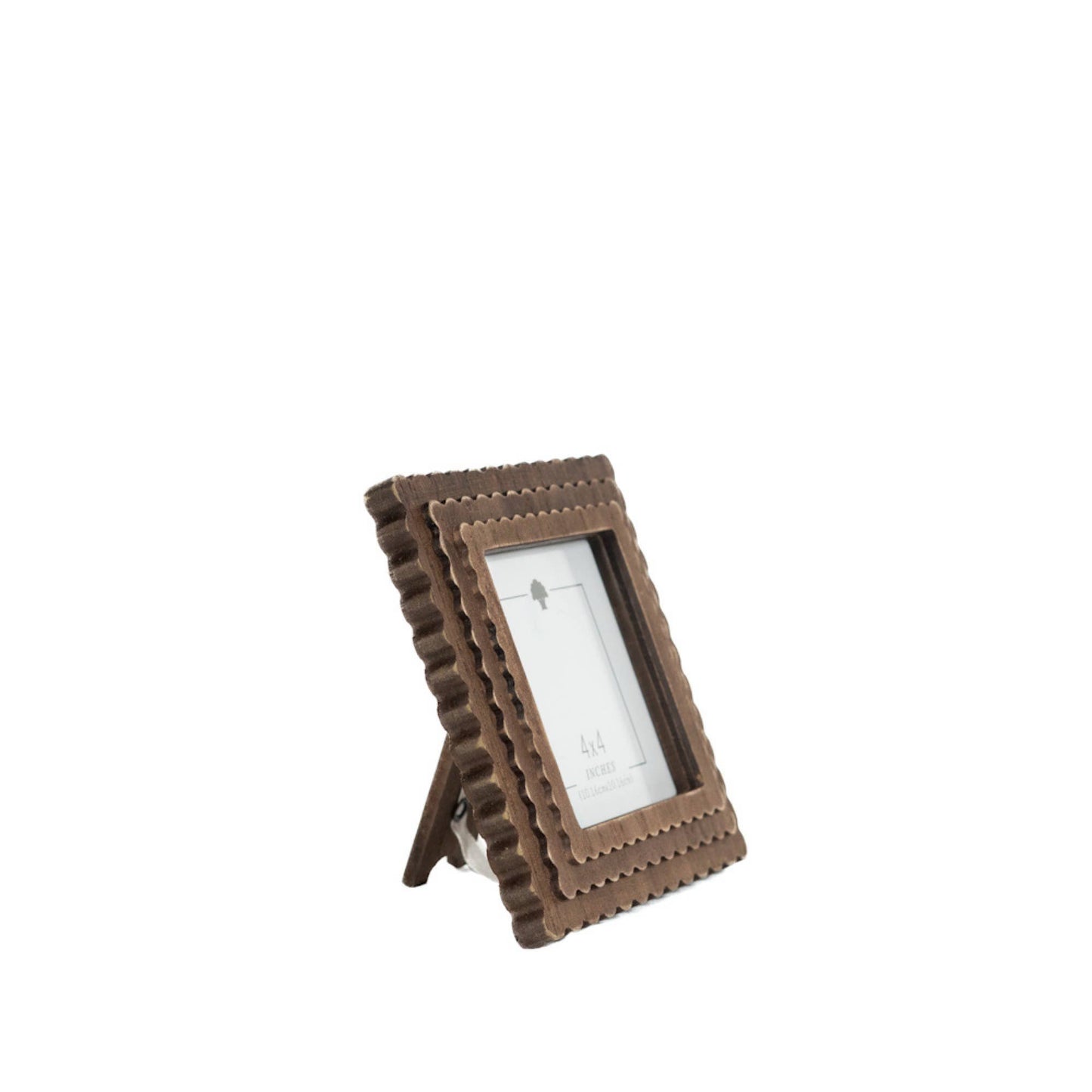 4x4 scallop photo frame espresso