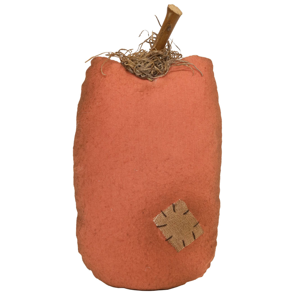 Stuffed Orange Mossy Top Patch Pumpkin - 8"H