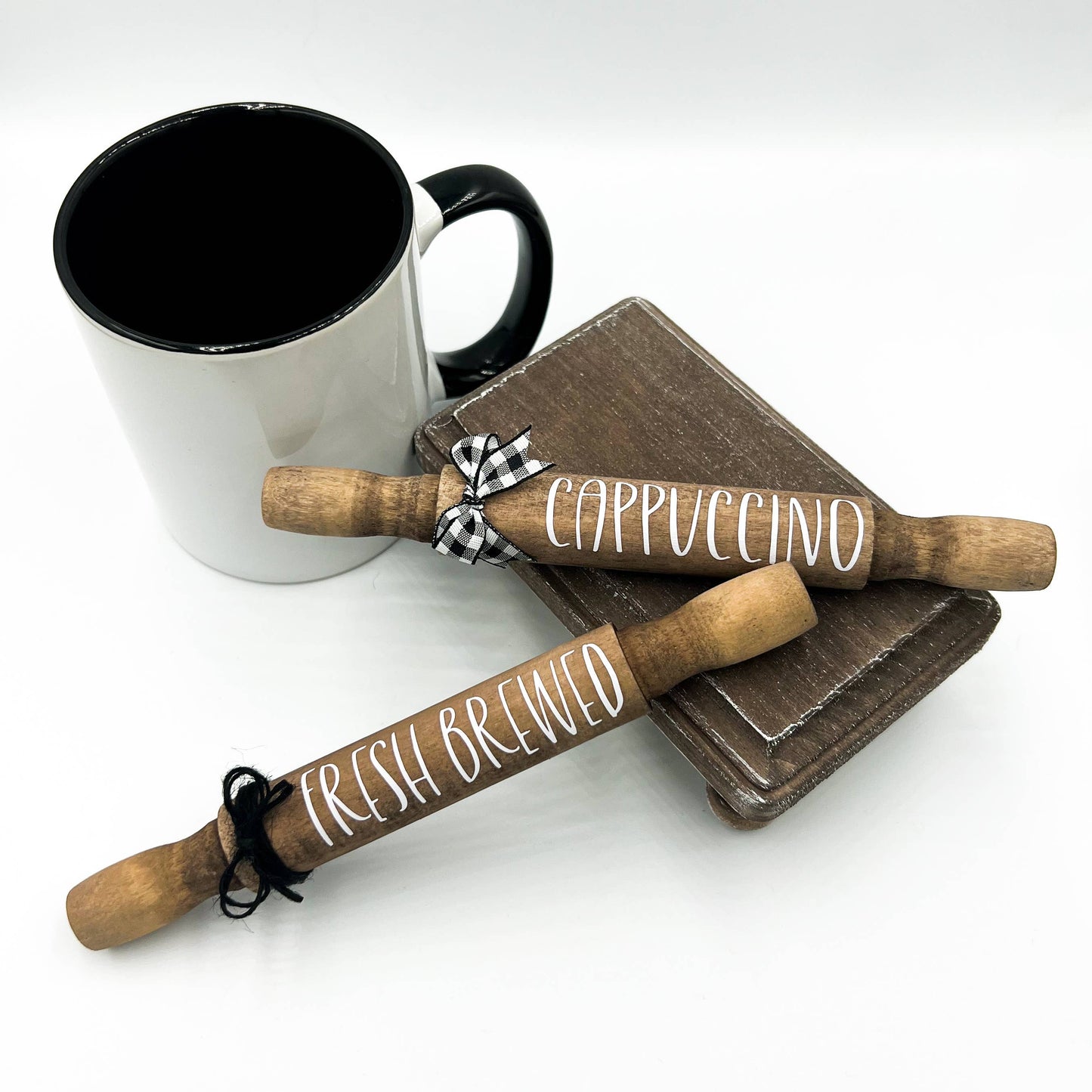 Coffee bar decor | Coffee tiered tray | Neutral home decor