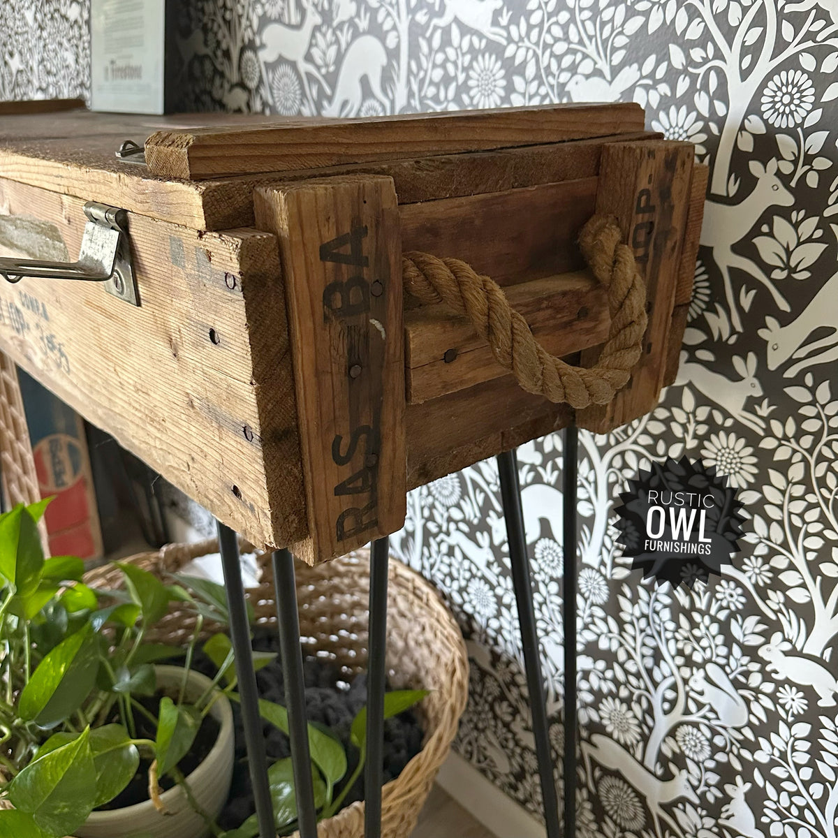 USA Ammo Crate Console Table
