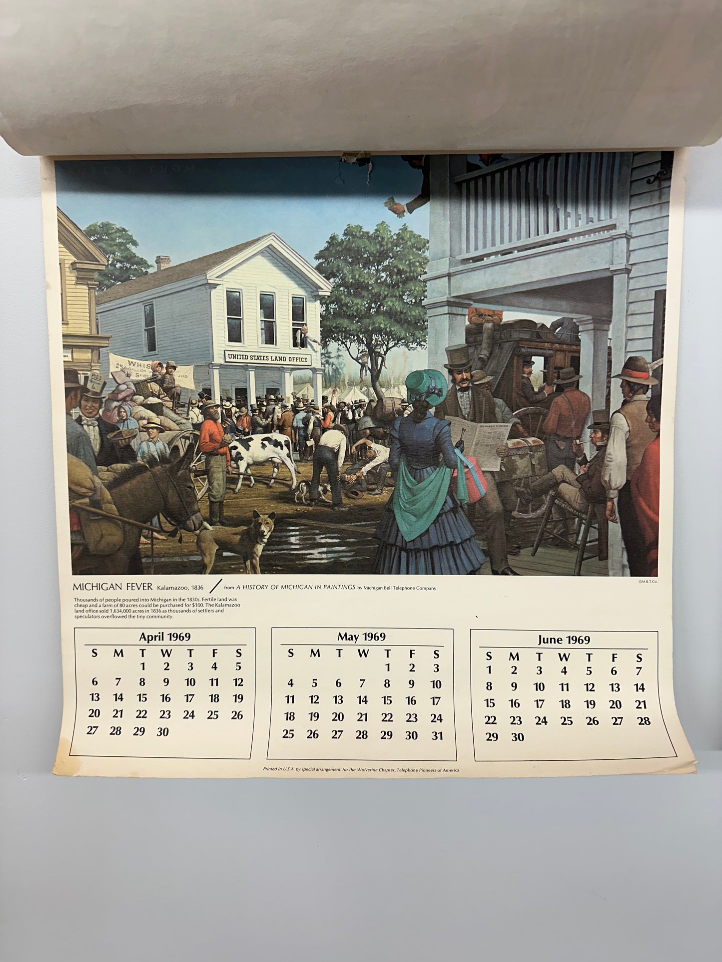 Vintage 1969 Calendar