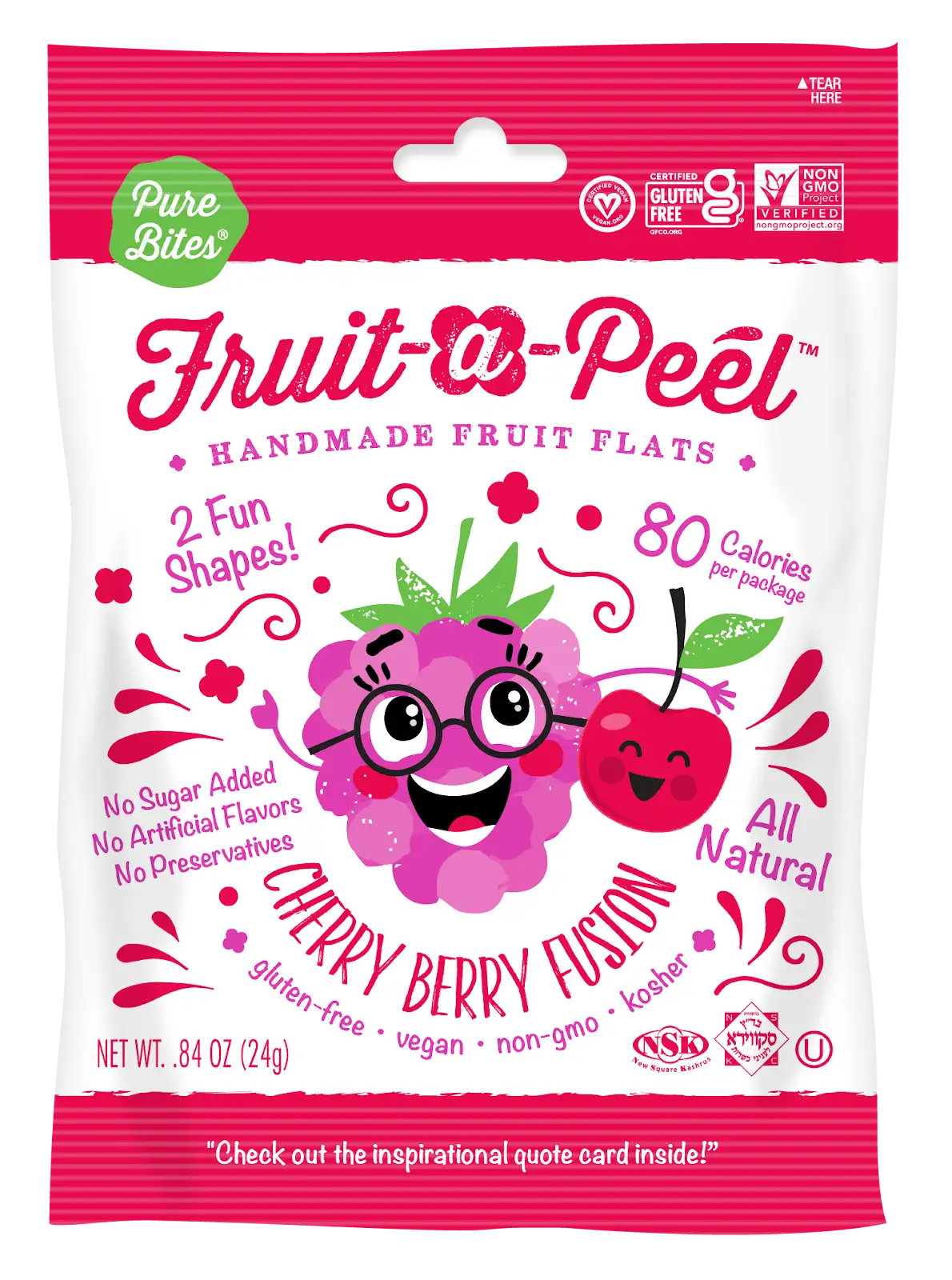 Fruit-a-Peel Cherry Berry Fusion Fruit Flats