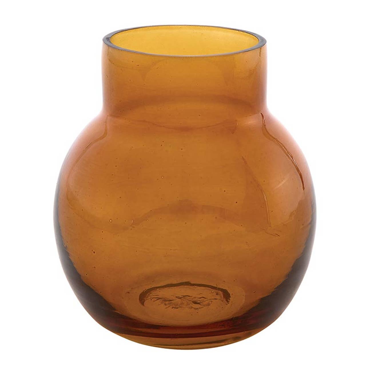 Amber Glass Bud Vase