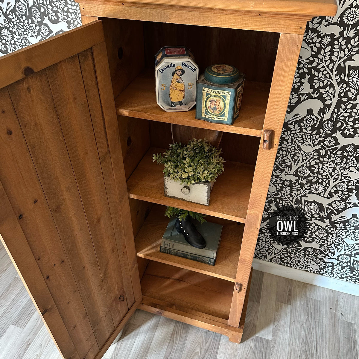Rustic Pine Jelly Cabinet