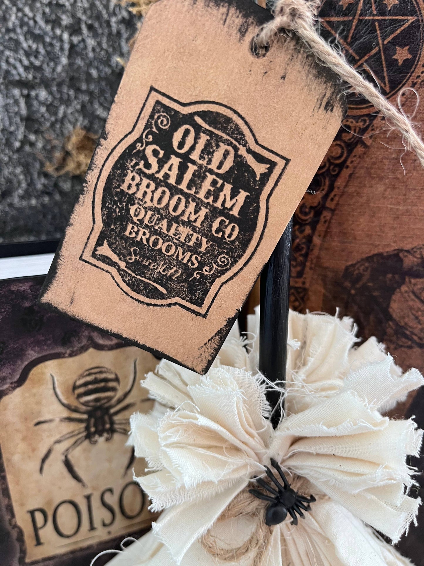 12" Primitive Witch Broom