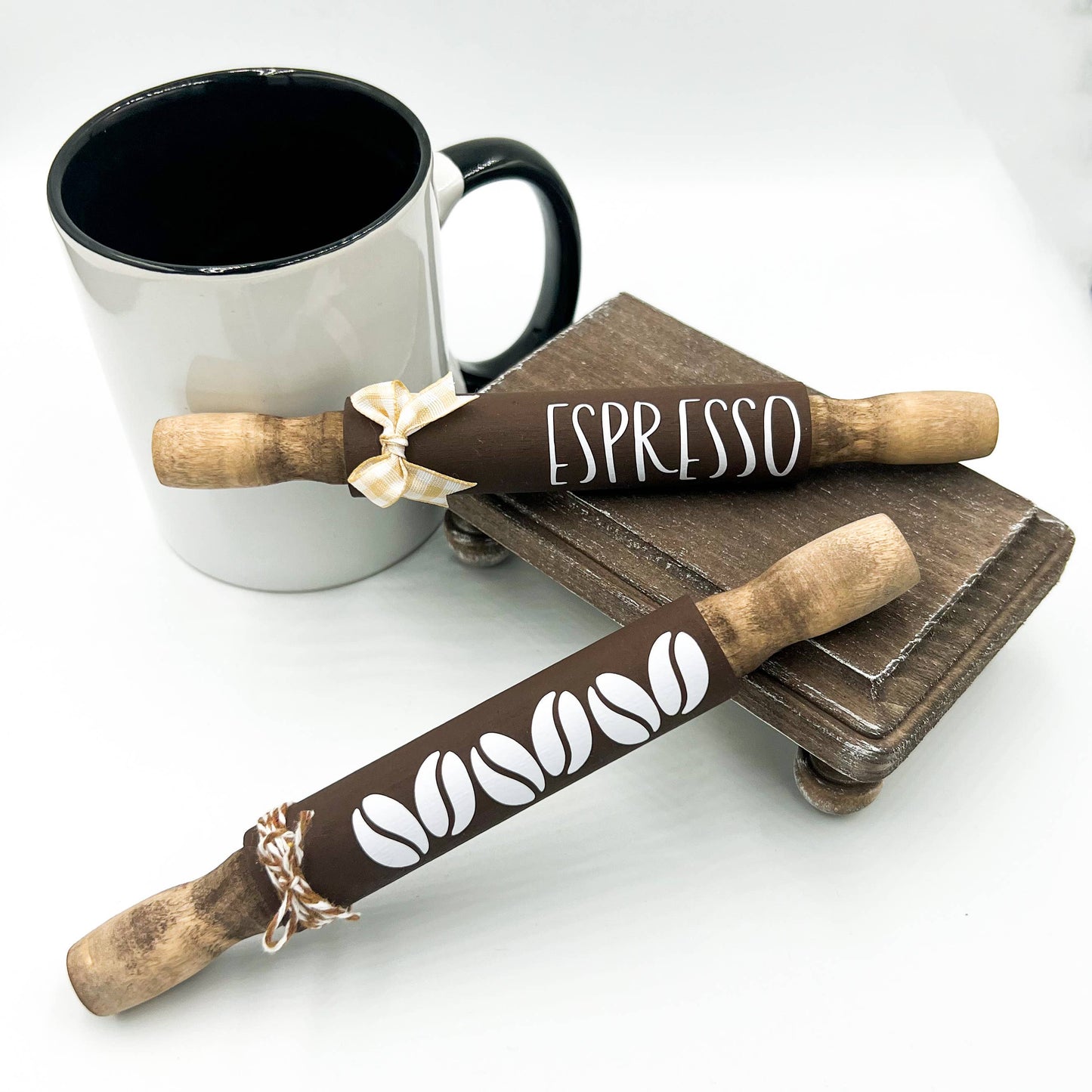 Coffee bar decor | Coffee tiered tray | Neutral home decor