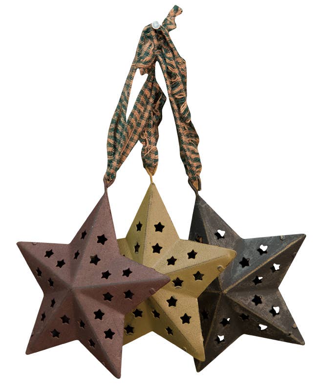 Cutout Star Ornaments 3"  3Assorted