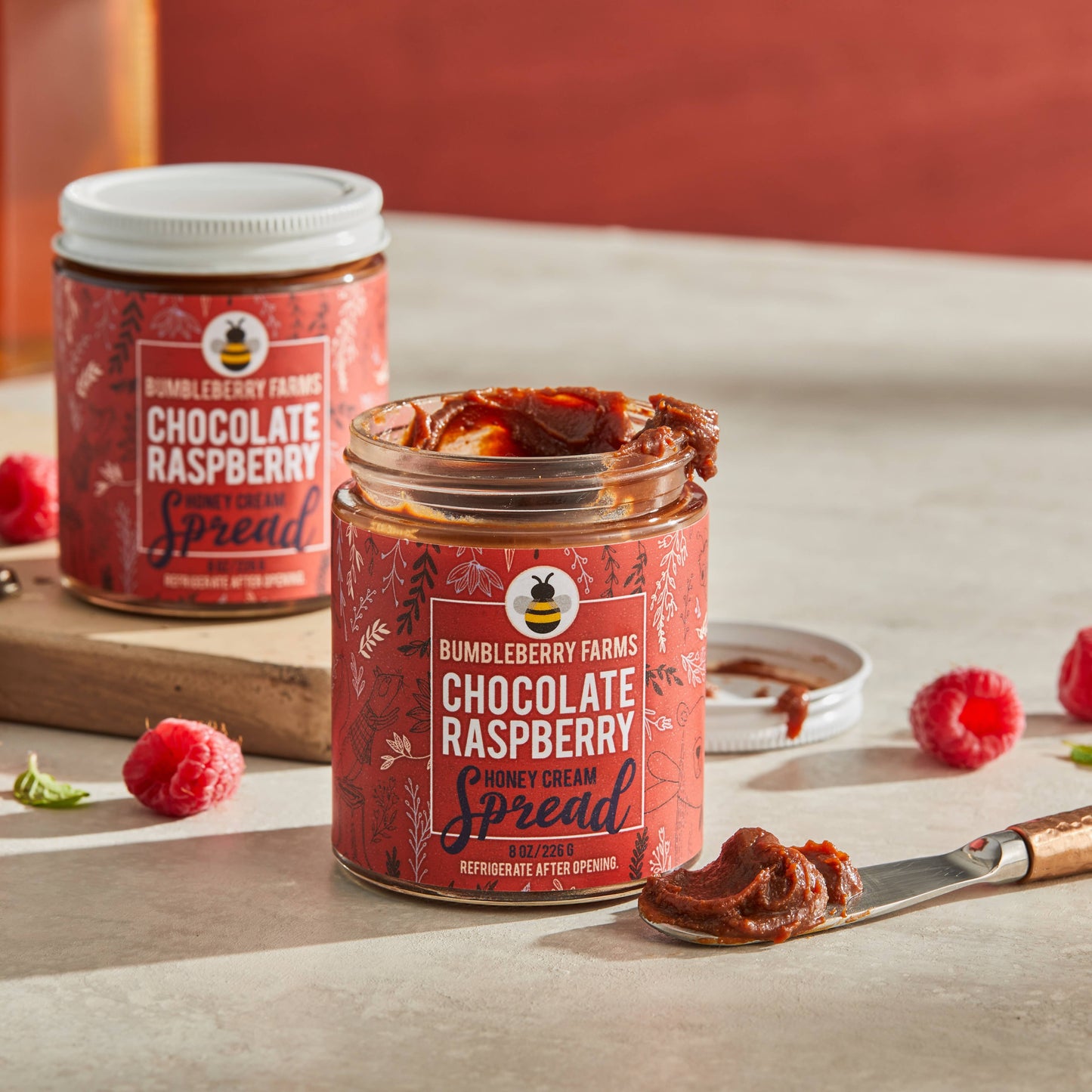 Chocolate Raspberry Honey Cream Spread
